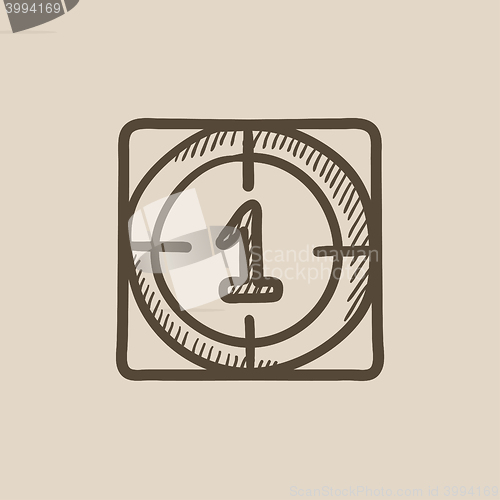 Image of Countdown sketch icon.