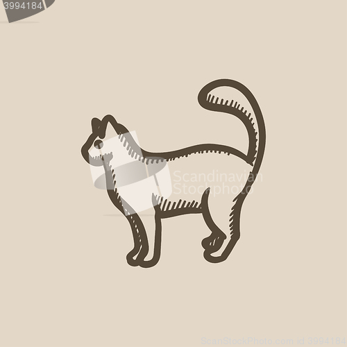 Image of Cat sketch icon.