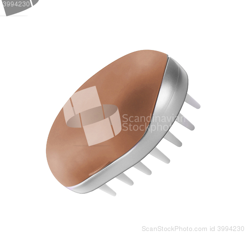 Image of massage brush on the white background