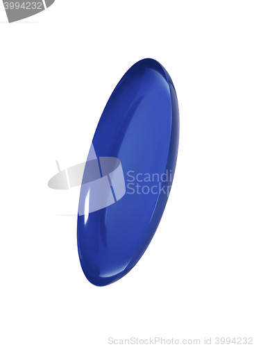 Image of blue plate on white background