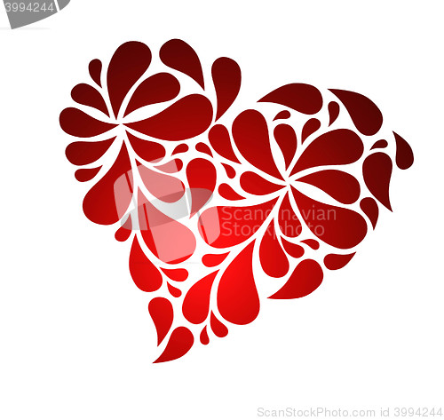 Image of Abstarct heart with sample text for postcard