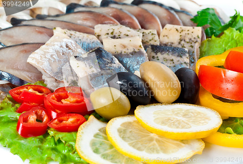 Image of close up sliced fish