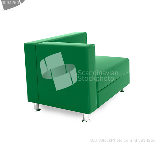 Image of Big green sofa isolated included clipping path