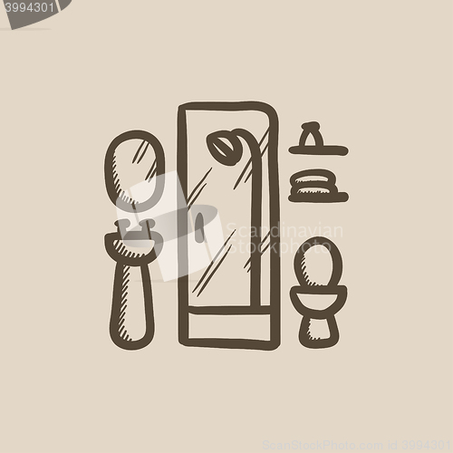 Image of Bathroom sketch icon.