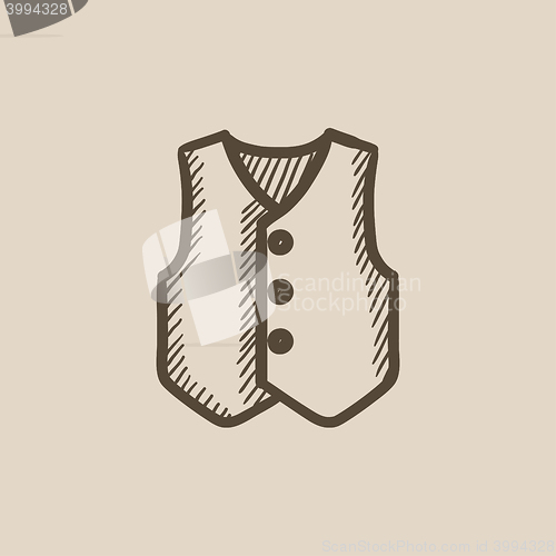 Image of Waistcoat sketch icon.