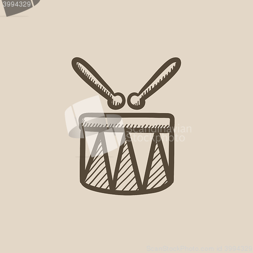 Image of Circus drum sketch icon.