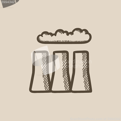 Image of Factory pipes sketch icon