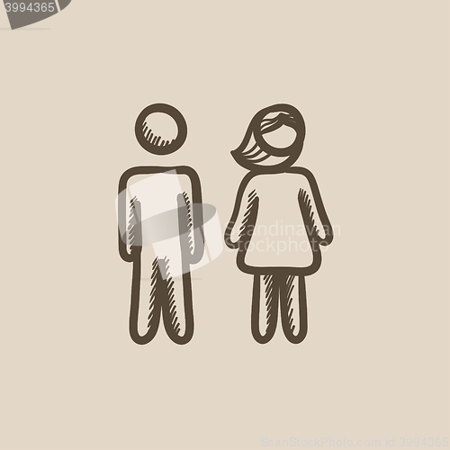 Image of Couple sketch icon.