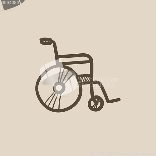 Image of Wheelchair sketch icon.