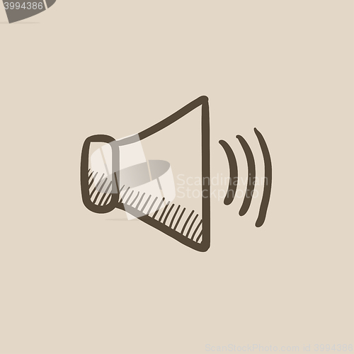 Image of Speaker volume sketch icon.