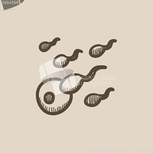 Image of Fertilization sketch icon.