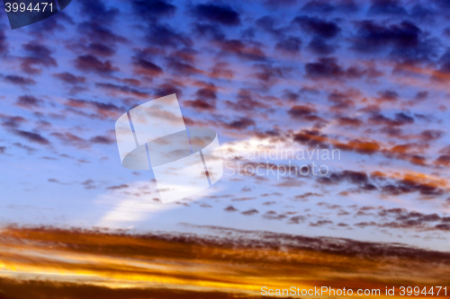 Image of the sky during sunset