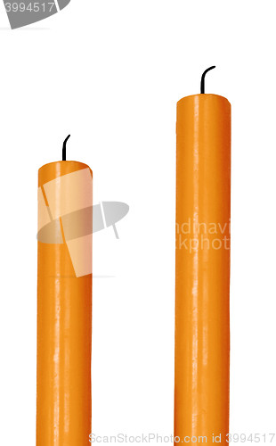 Image of candles isolated on a white background