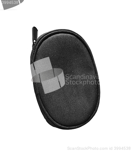 Image of Black wallet case isolated on white