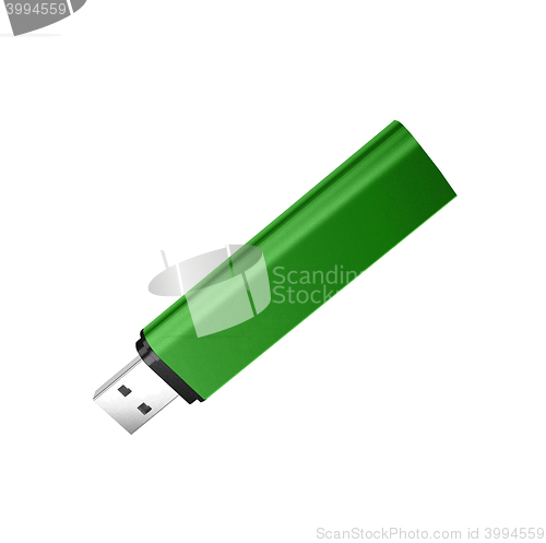 Image of Usb flash drive on the white background