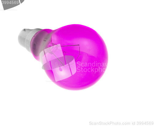 Image of Photo of light bulb on white background