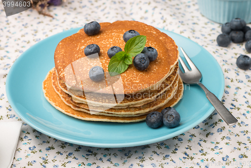 Image of Pancakes with fresh blackberries