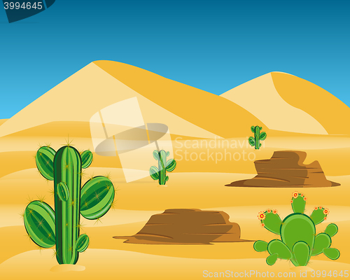 Image of Desert with cactus