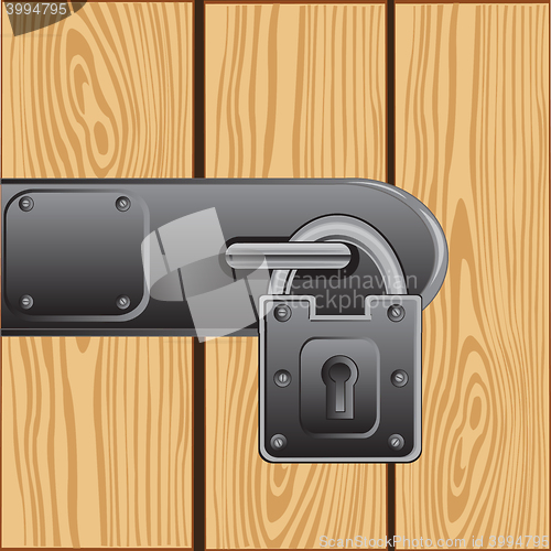 Image of Outboard lock on door