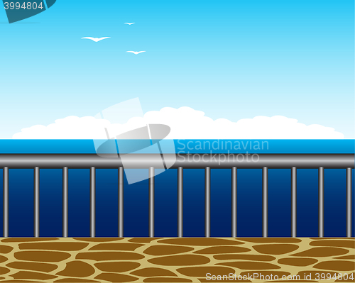 Image of Platform with type on sea