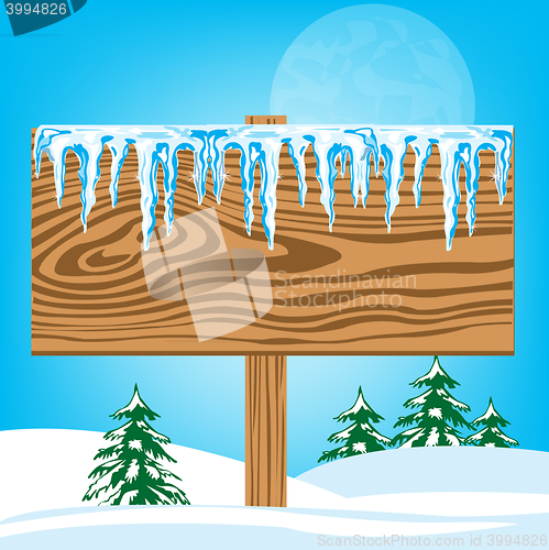 Image of Board with icicle