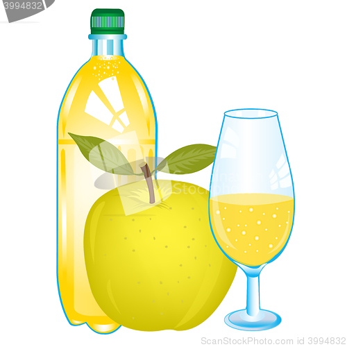 Image of Ripe apple and drink
