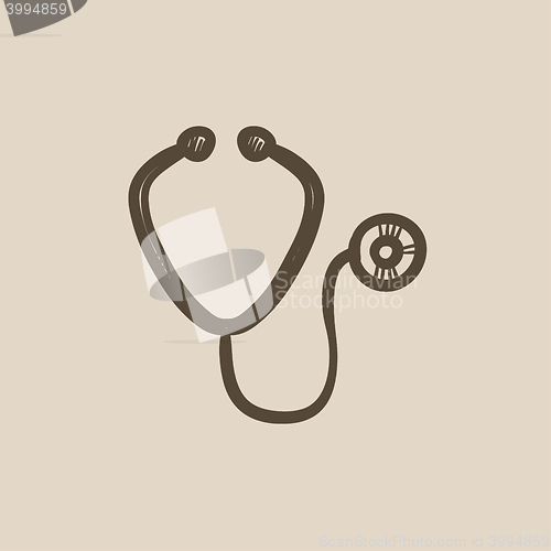 Image of Stethoscope sketch icon.