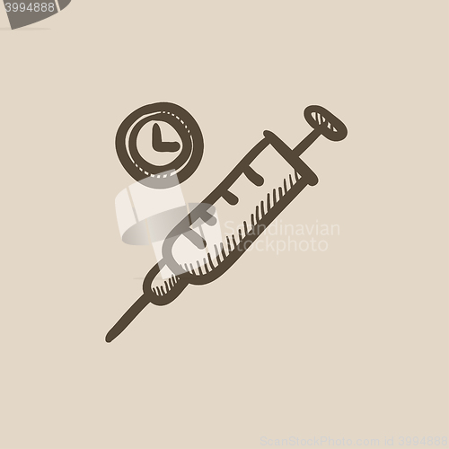 Image of Syringe sketch icon.