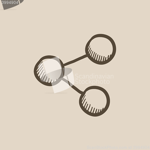 Image of Social network sketch icon.