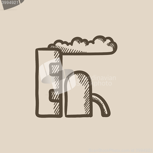 Image of Refinery plant sketch icon.