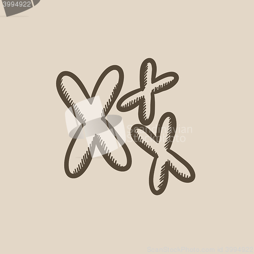 Image of Chromosomes sketch icon.