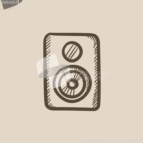 Image of MP3 player sketch icon.