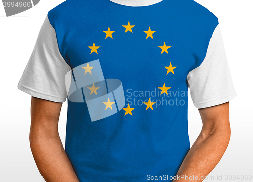 Image of Europe t-shirt isolated on white