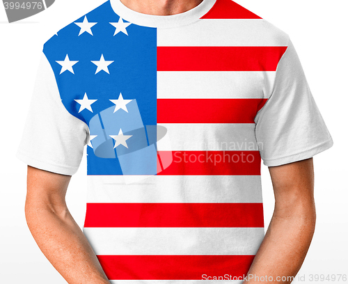 Image of American t-shirt isolated on white