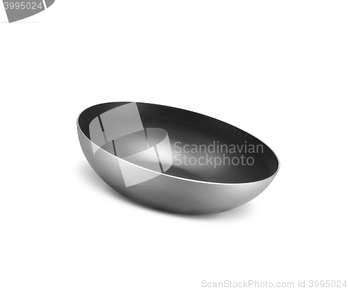 Image of black salad bowl isolated