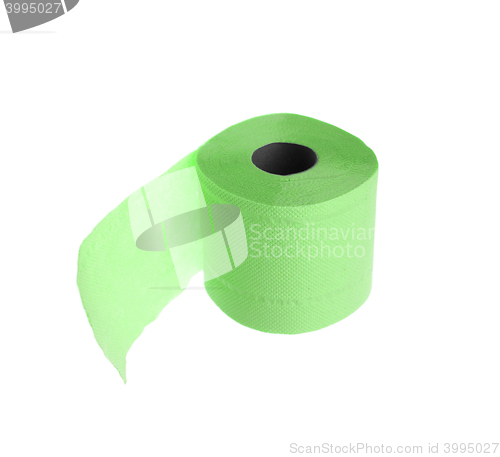 Image of toilet paper on white background