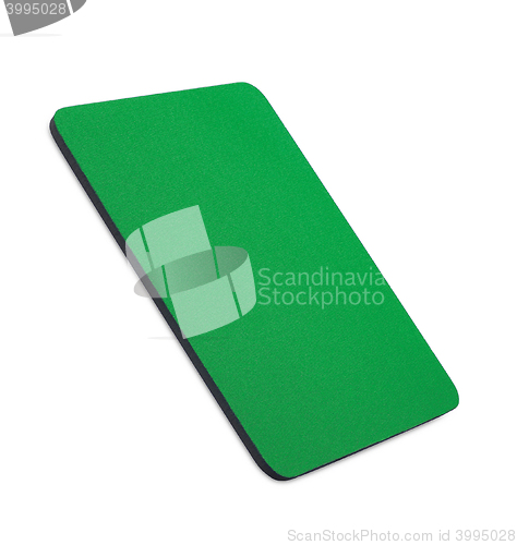 Image of green mouse pad on the white background