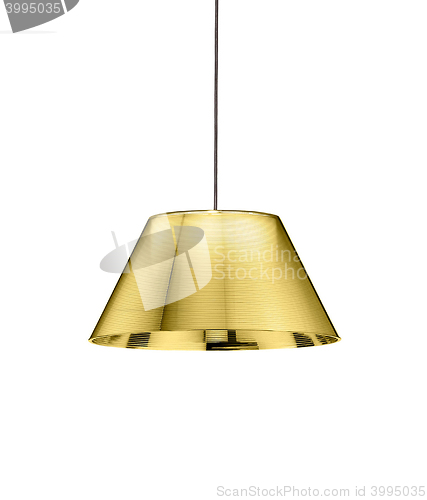 Image of golden lamp isolated on a white background