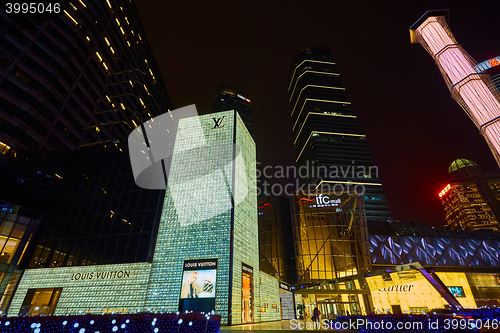 Image of Exterior of a Louis Vuitton store in Nanjing road Shanghai