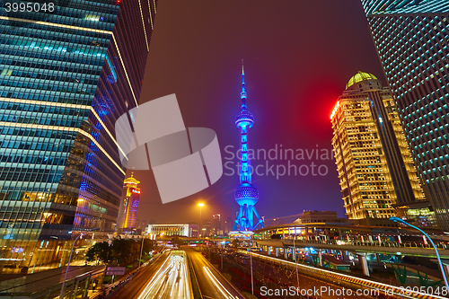 Image of Oriental Pearl Tower at night