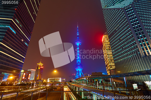 Image of Oriental Pearl Tower at night