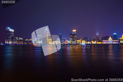 Image of beautiful shanghai bund at night , China
