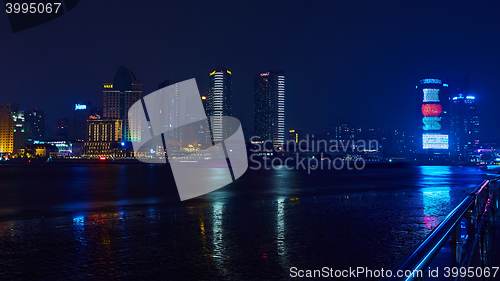 Image of beautiful shanghai bund at night , China
