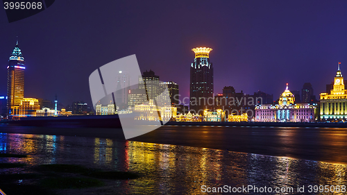 Image of beautiful shanghai bund at night , China