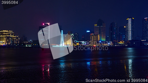 Image of beautiful shanghai bund at night , China