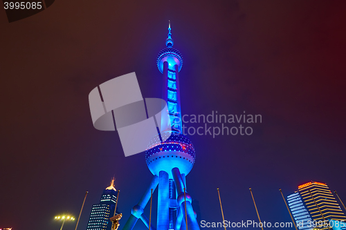 Image of Oriental Pearl Tower at night