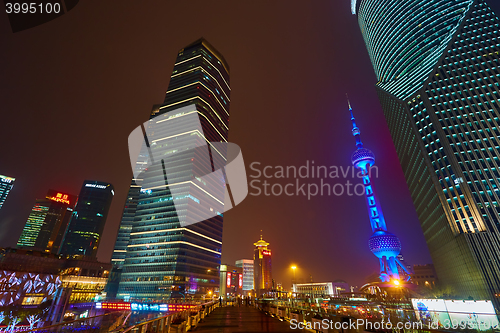 Image of Oriental Pearl Tower at night