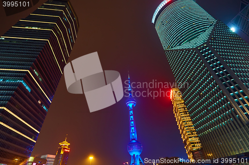 Image of Oriental Pearl Tower at night