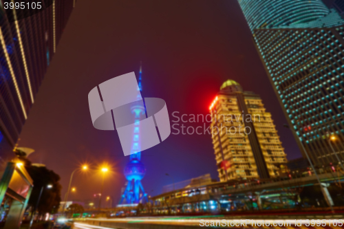 Image of Oriental Pearl Tower at night