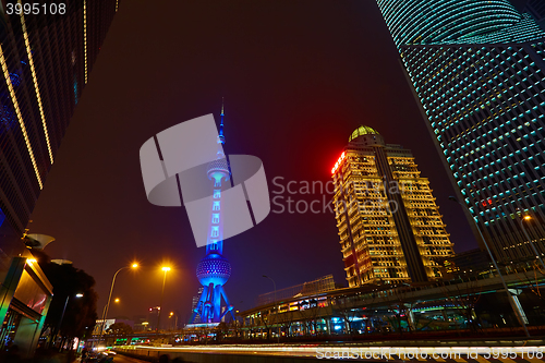 Image of Oriental Pearl Tower at night